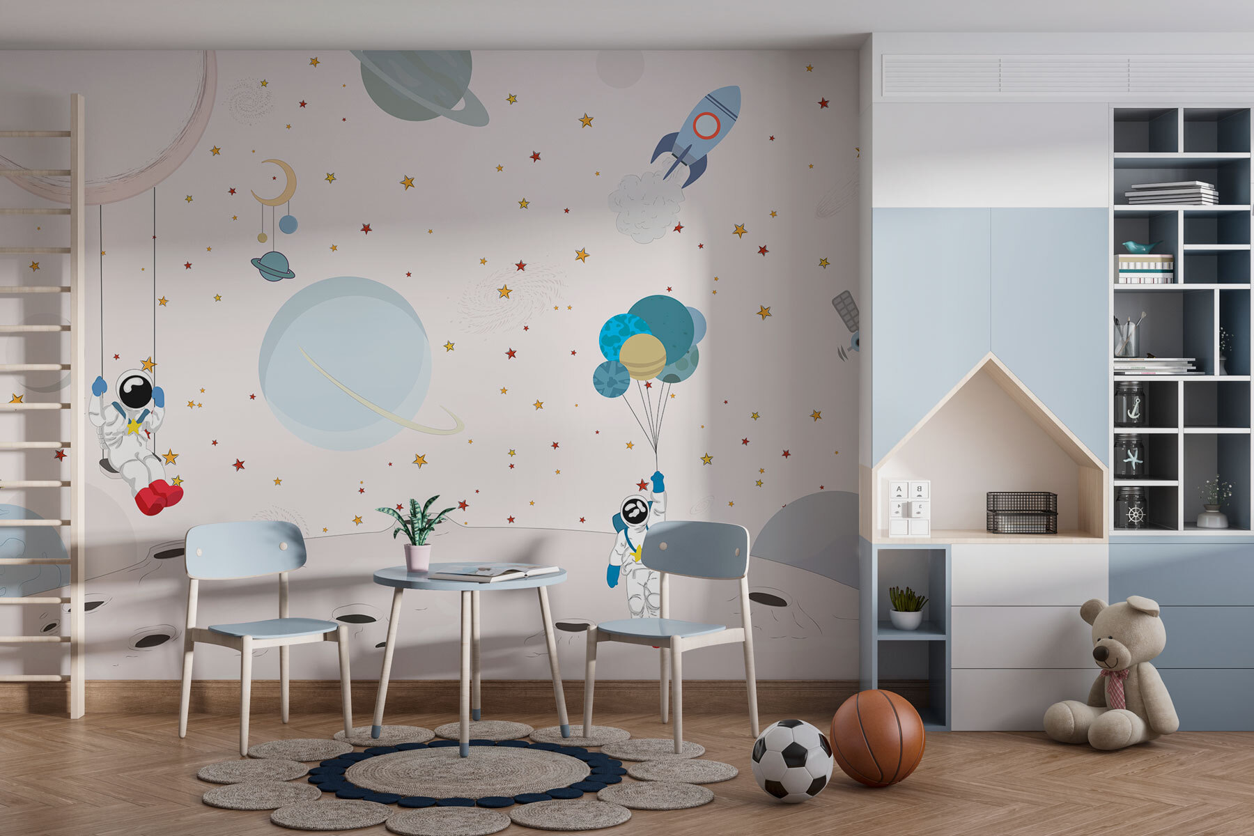 Cartoon of astronauts on the moon Cartoon of astronauts on the moon