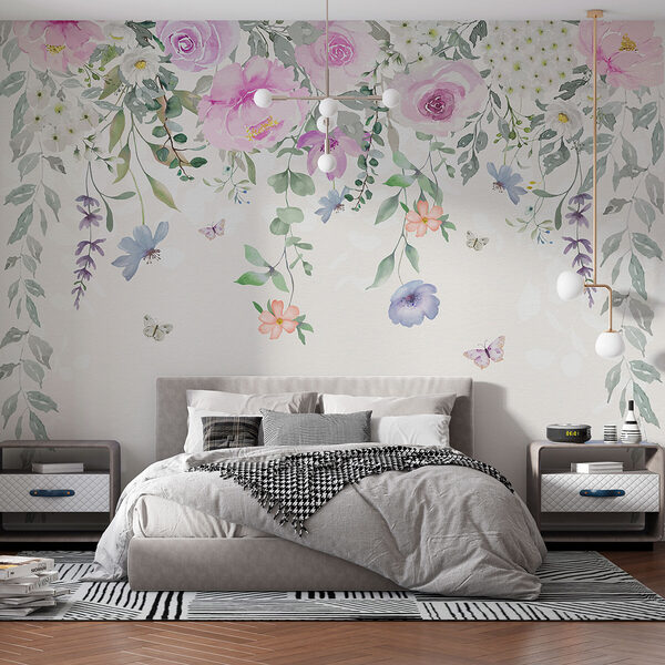 Peinture de fleurs et de papillons Peinture de fleurs et de papillons