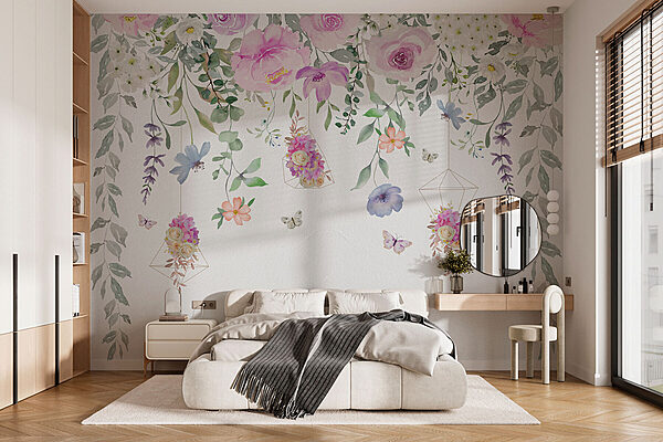 Peinture de fleurs et de papillons Peinture de fleurs et de papillons