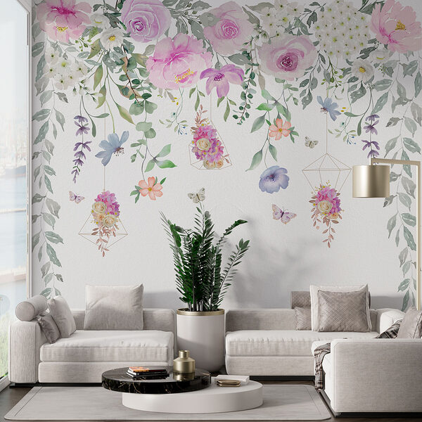 Peinture de fleurs et de papillons Peinture de fleurs et de papillons