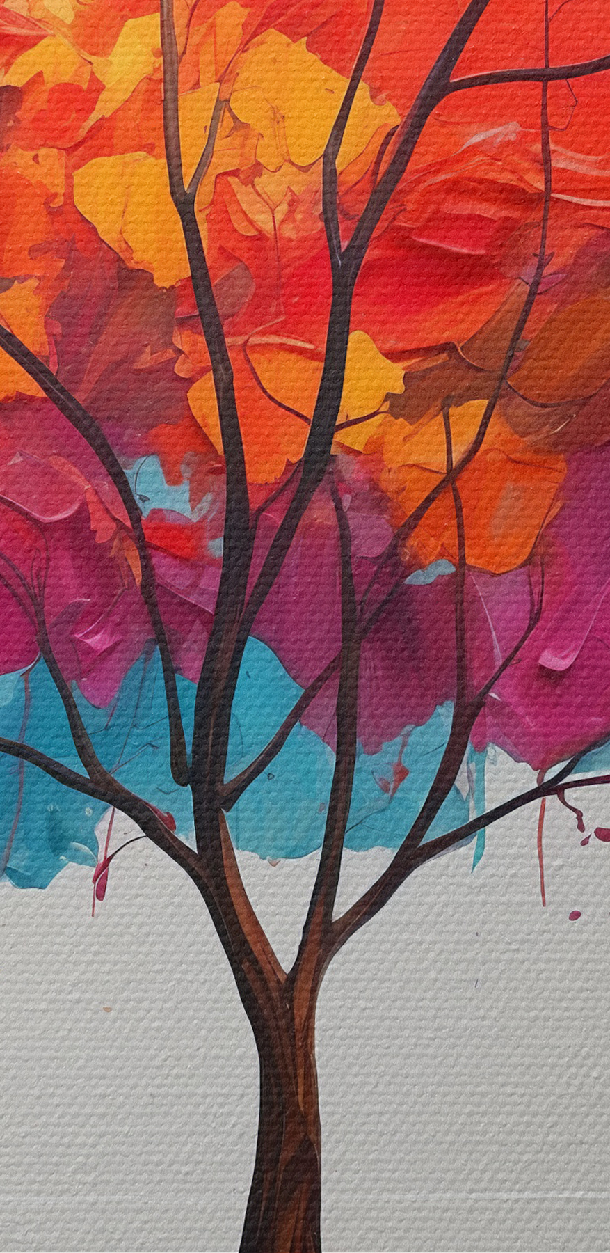 Peinture d'un arbre coloré Peinture d'un arbre coloré