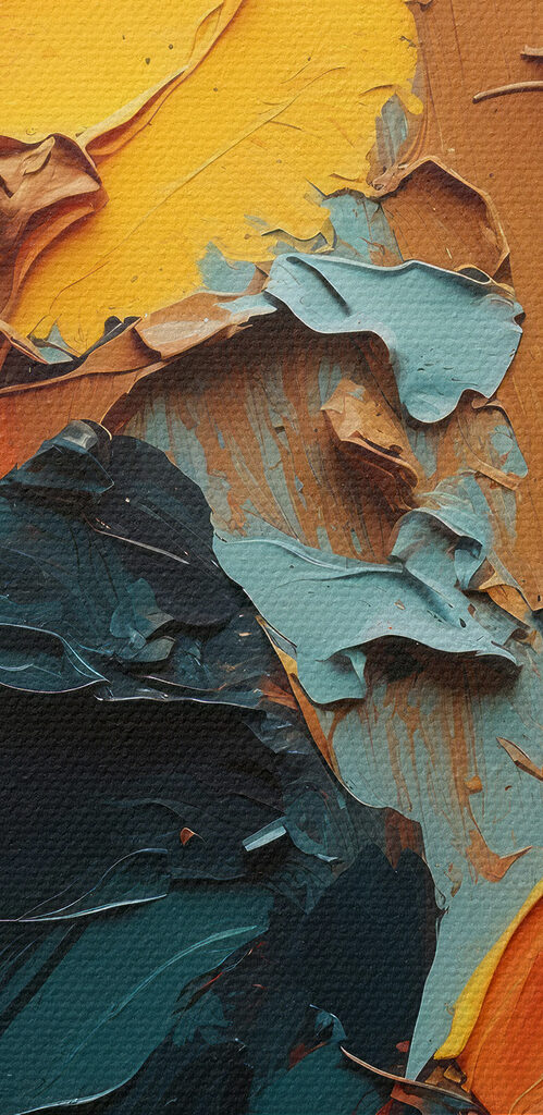 Close up of a painting