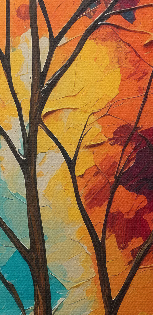 Peinture d'arbres aux feuilles colorées Peinture d'arbres aux feuilles colorées