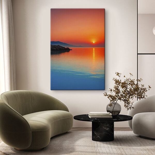 Coucher de soleil sur une étendue d'eau Coucher de soleil sur une étendue d'eau