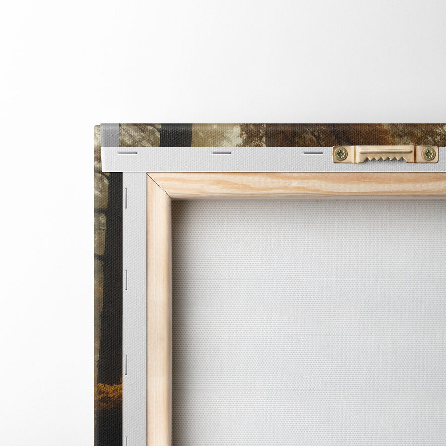 Tableaux Forêt avec arbres et brouillard – Image 6