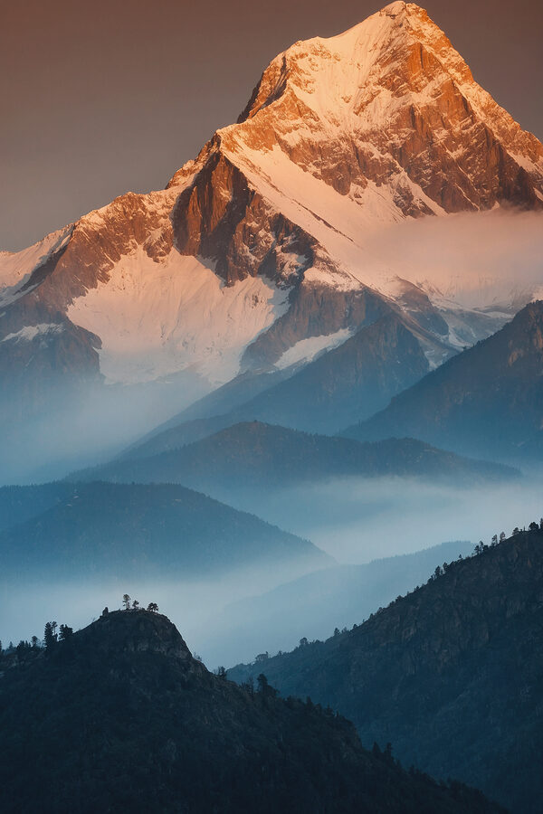 Chaîne de montagnes enneigées Chaîne de montagnes enneigées