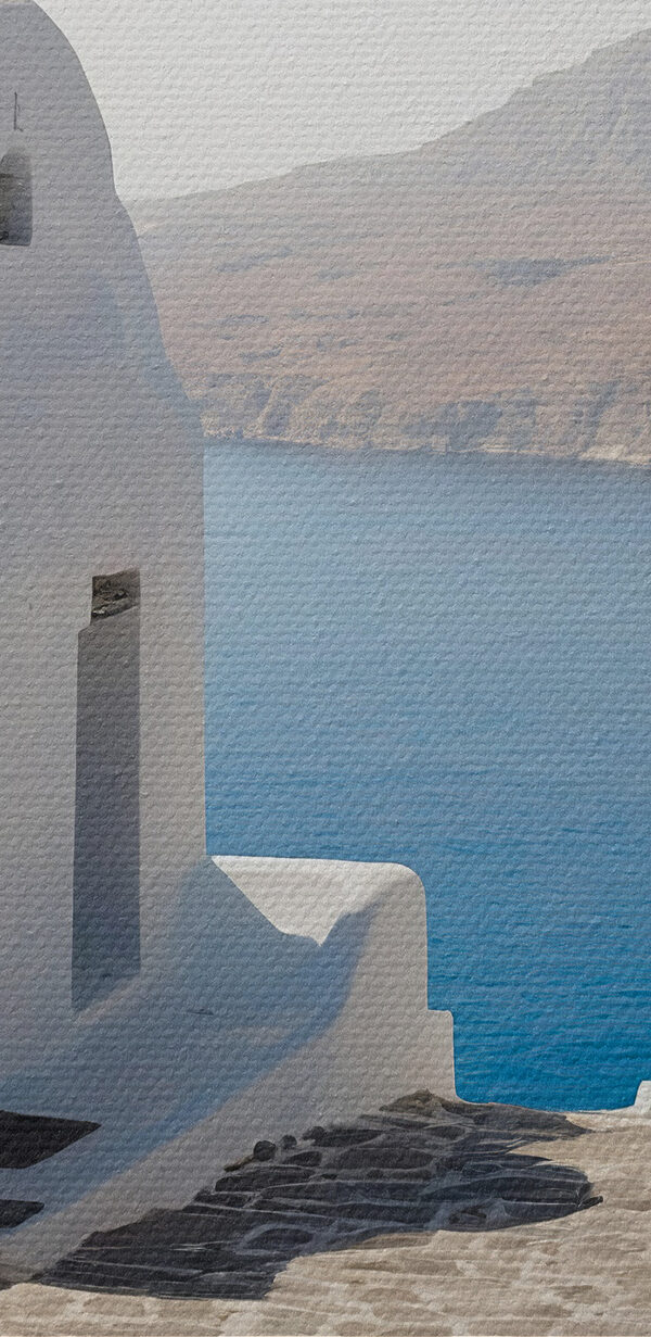 Bâtiments blancs avec un dôme et un toit bleus Bâtiments blancs avec un dôme et un toit bleus