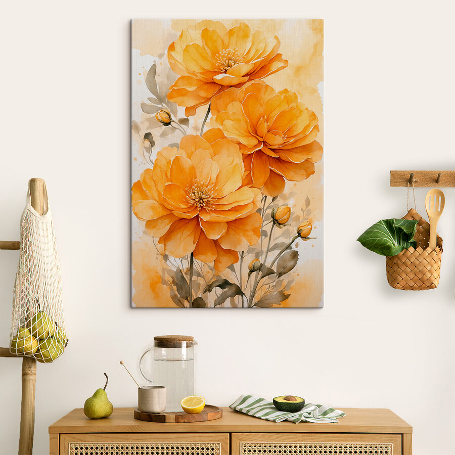 Peinture de fleurs d'oranger