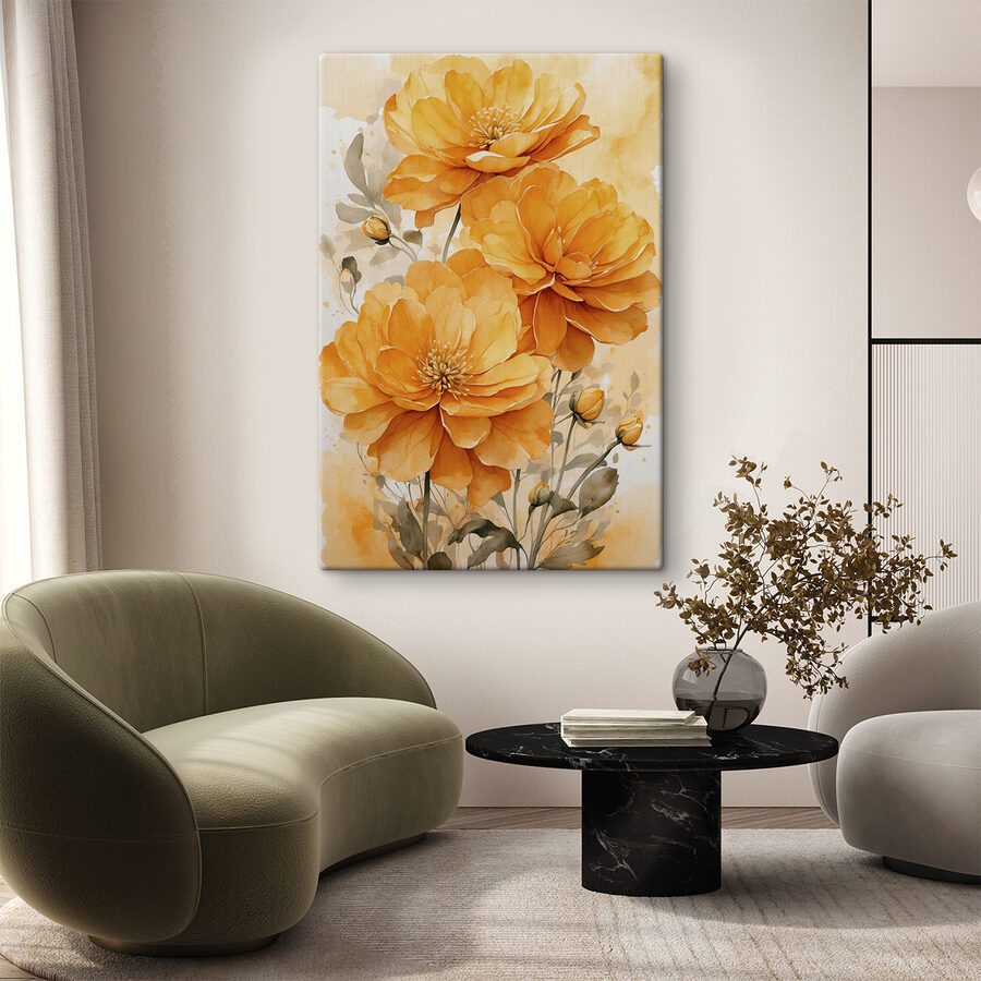 Peinture de fleurs d'oranger