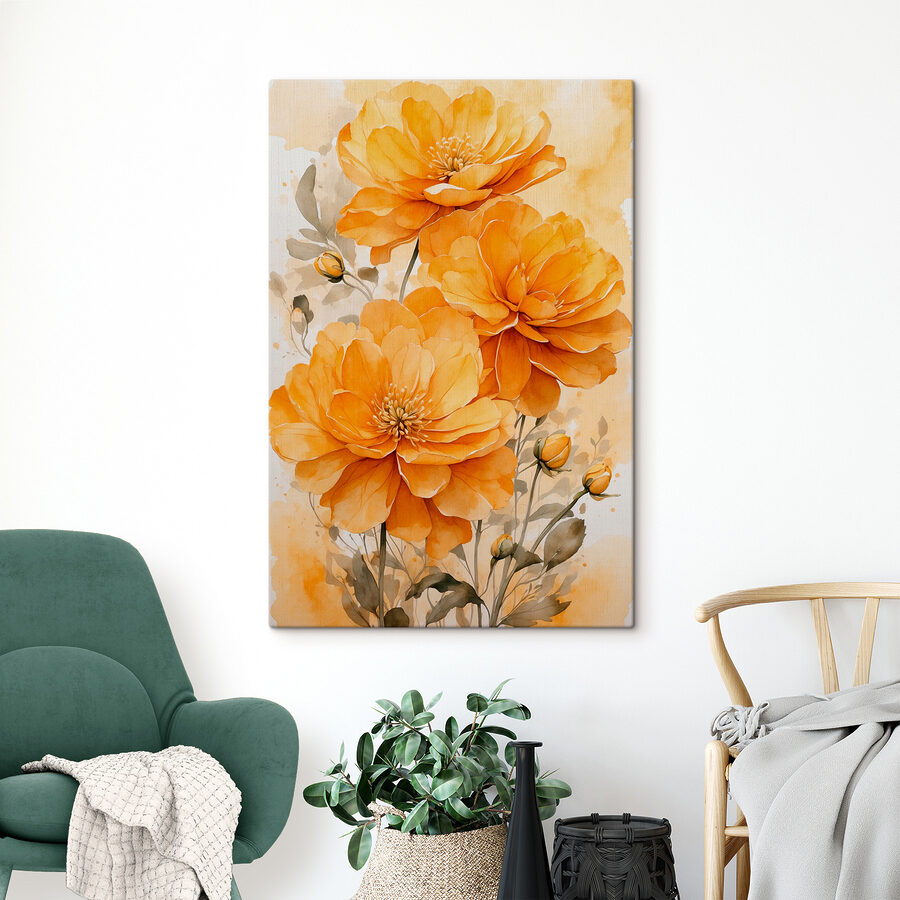 Peinture de fleurs d'oranger