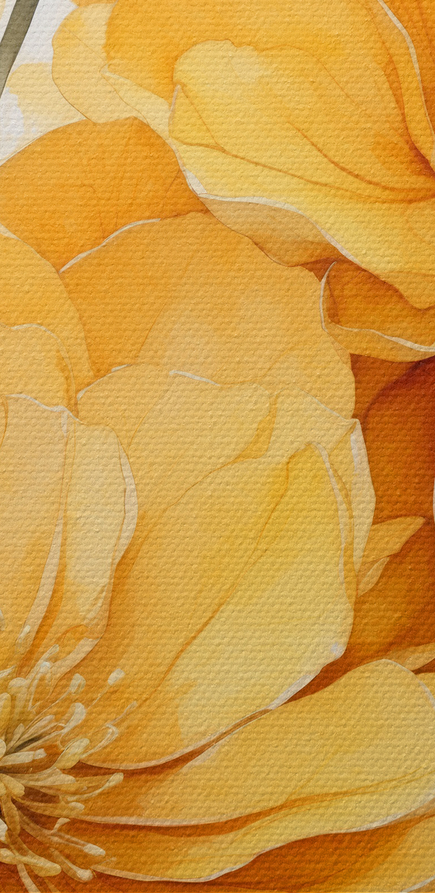 Peinture de fleurs d'oranger