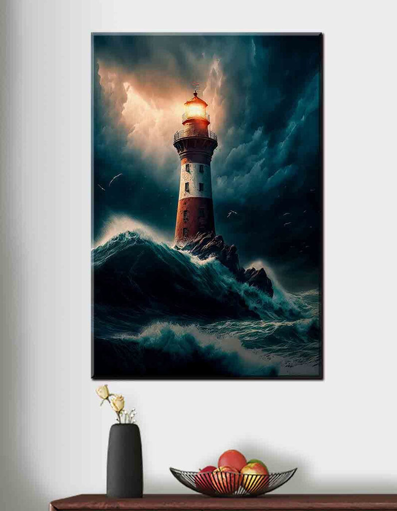 Lighthouse in the ocean