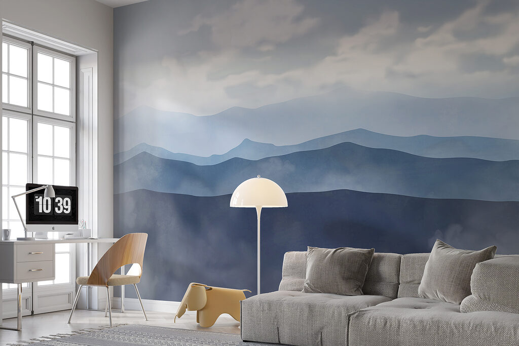 Mountain range with clouds Mountain range with clouds