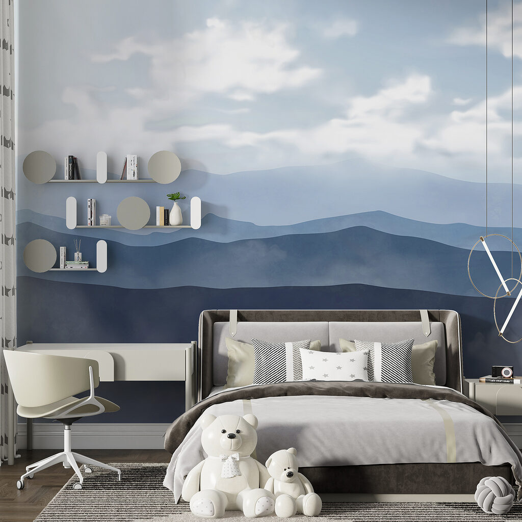 Mountain range with clouds Mountain range with clouds