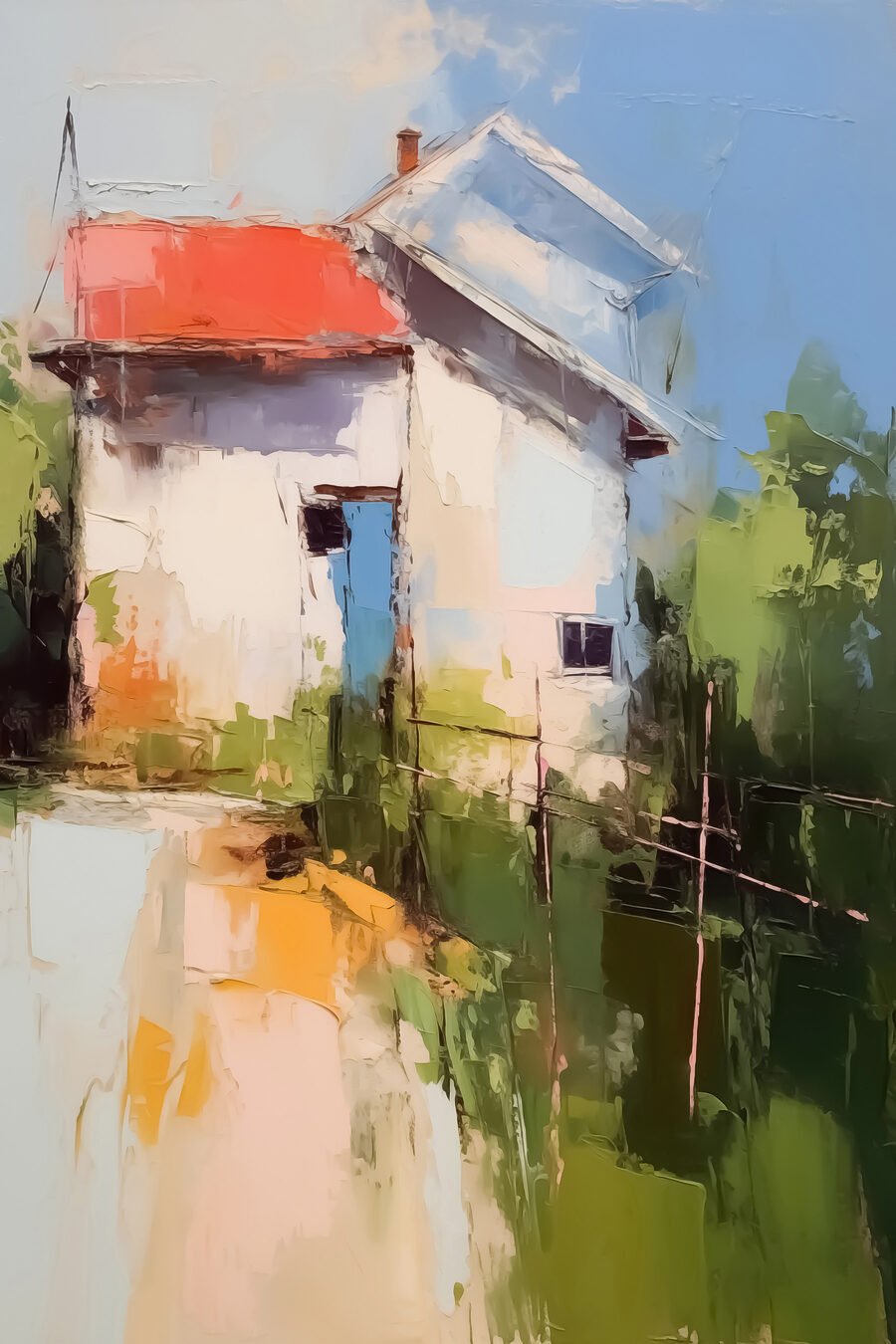 Peinture d'une maison
