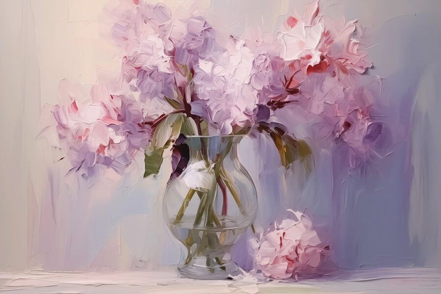 Peinture de fleurs dans un vase Peinture de fleurs dans un vase