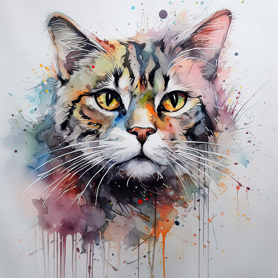 Peinture d'un chat Peinture d'un chat