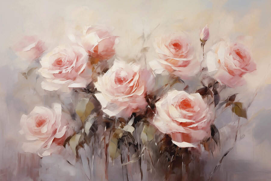 Peinture de roses roses Peinture de roses roses