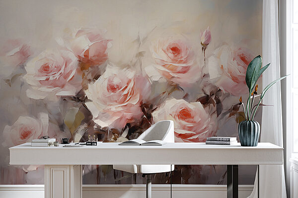 Peinture de roses roses Peinture de roses roses
