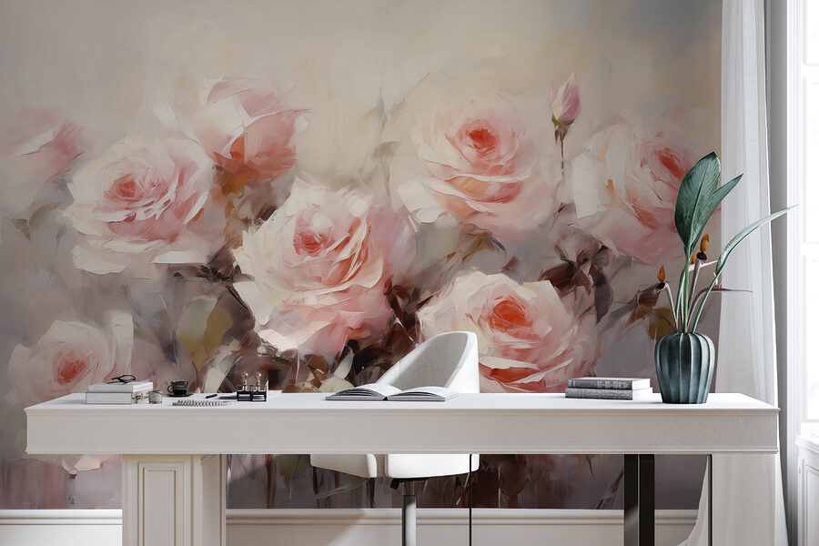 Peinture de roses roses Peinture de roses roses