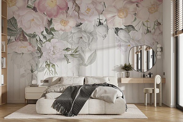 Groupe de fleurs sur fond blanc Groupe de fleurs sur fond blanc