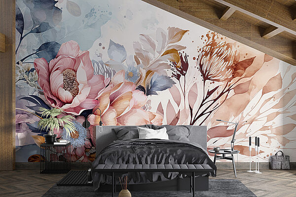 Peinture de fleurs et de feuilles Peinture de fleurs et de feuilles