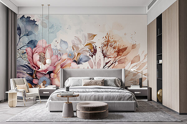 Peinture de fleurs et de feuilles Peinture de fleurs et de feuilles