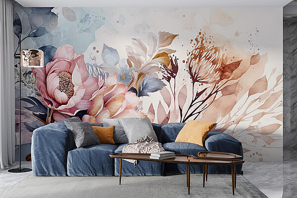 Peinture de fleurs et de feuilles Peinture de fleurs et de feuilles