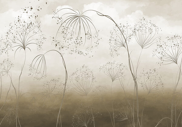 Paysage éthéré de fleurs délicates Paysage éthéré de fleurs délicates