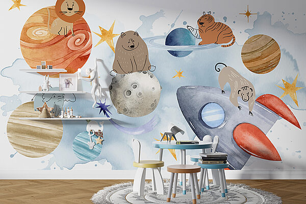 Groupe d'animaux dans l'espace Groupe d'animaux dans l'espace