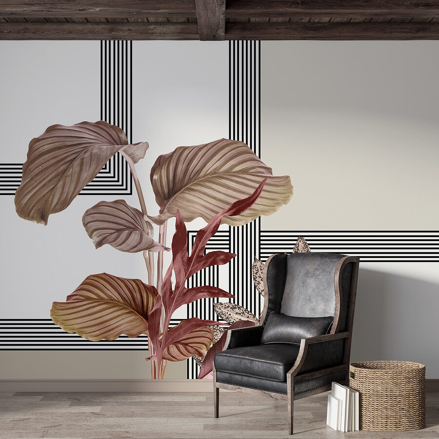 Plante à feuilles brunes