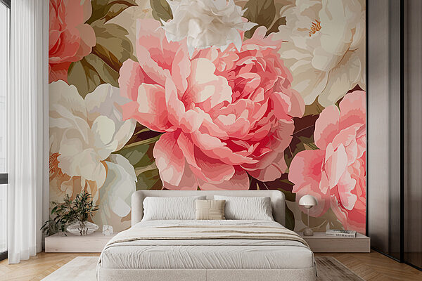 Gros plan sur des fleurs Papier peint Gros plan sur des fleurs