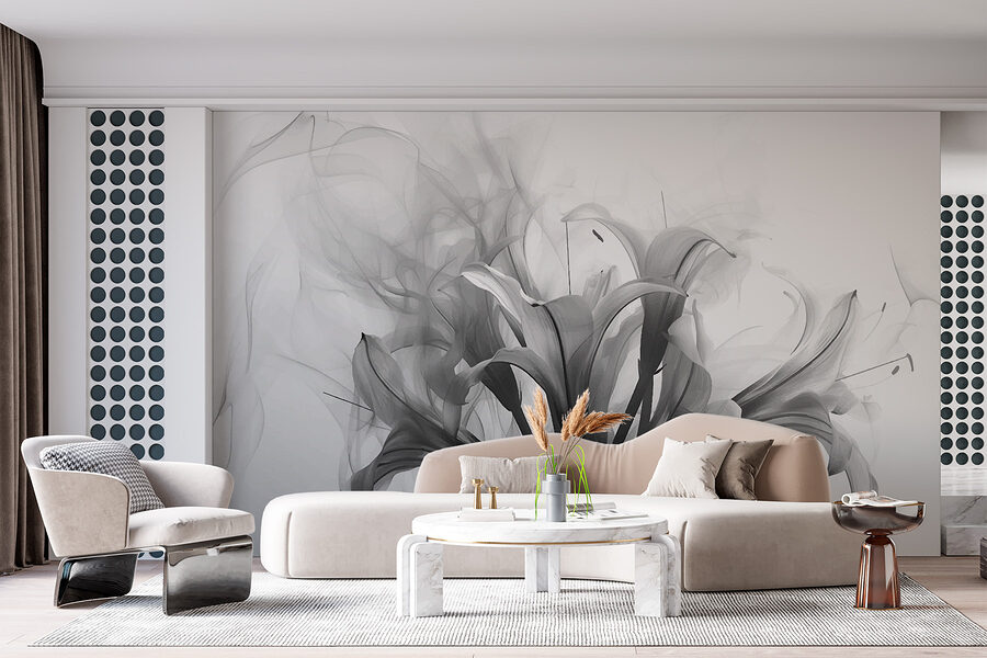 Image de fleurs en noir et blanc