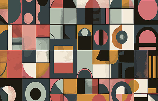 Motif coloré avec différentes formes Motif coloré avec différentes formes