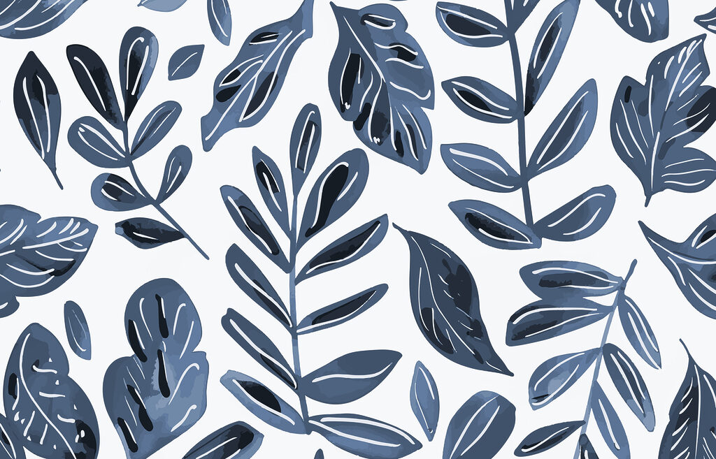 Motif de feuilles bleues Motif de feuilles bleues