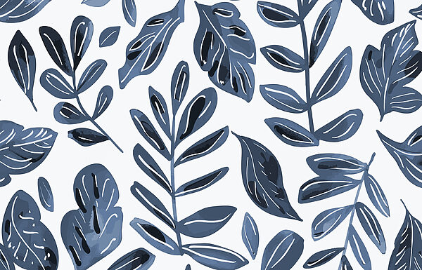 Motif de feuilles bleues Motif de feuilles bleues