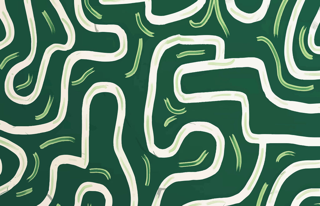 Labyrinthe vert et blanc Labyrinthe vert et blanc
