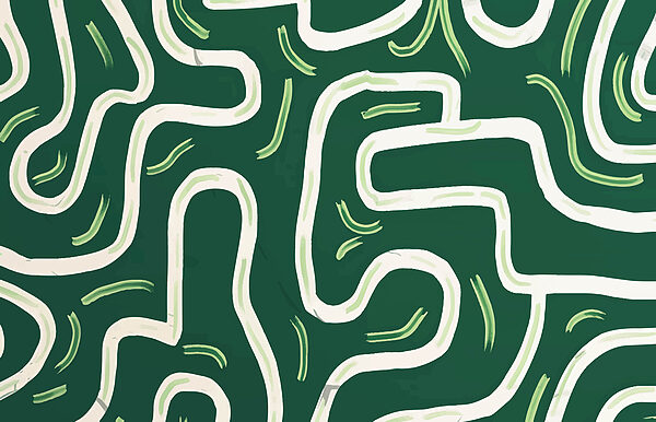 Labyrinthe vert et blanc Labyrinthe vert et blanc