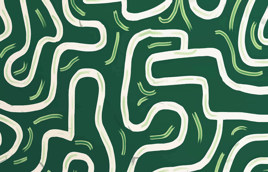 Labyrinthe vert et blanc