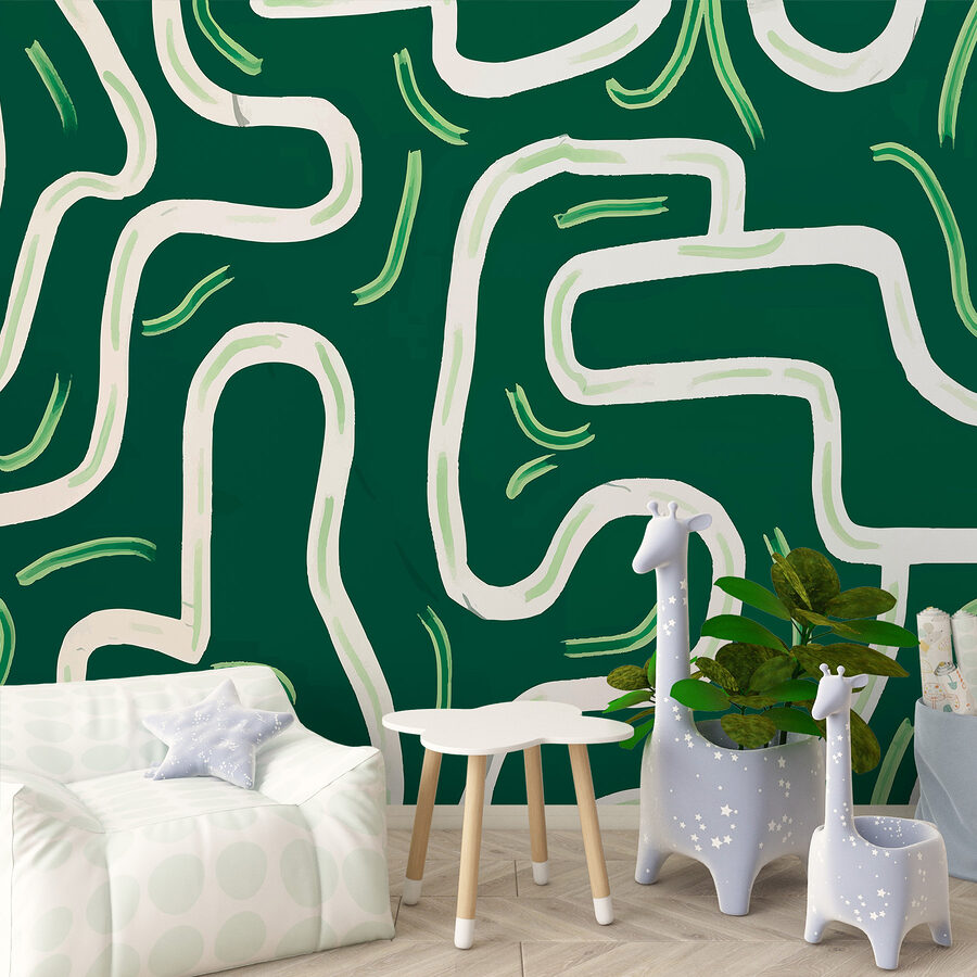 Labyrinthe vert et blanc