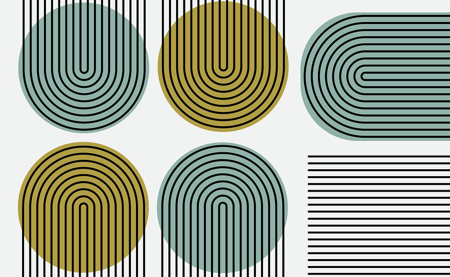 Groupe de cercles avec des lignes différentes Groupe de cercles avec des lignes différentes