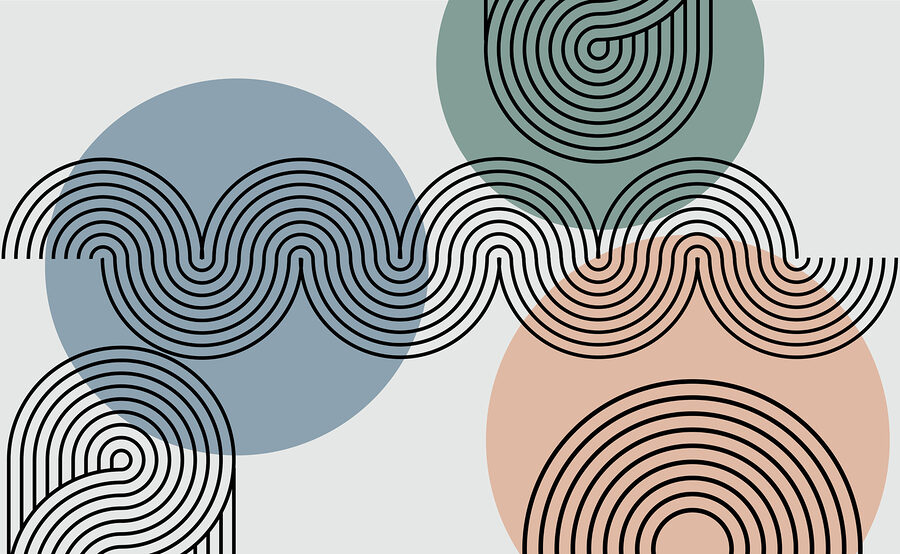 Lignes et cercles noirs