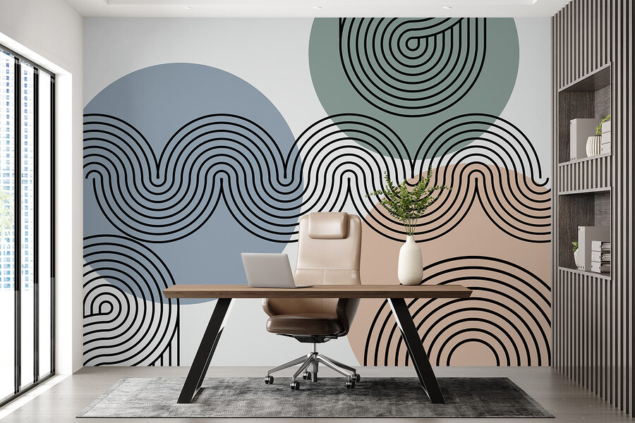 Lignes et cercles noirs