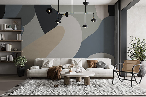Motif coloré avec lignes courbes Motif coloré avec lignes courbes
