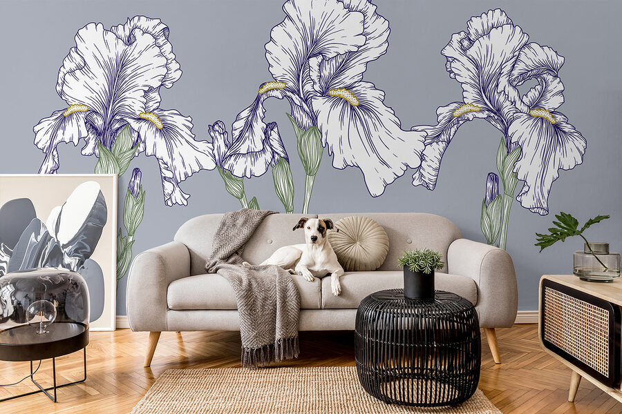 Groupe de fleurs blanches