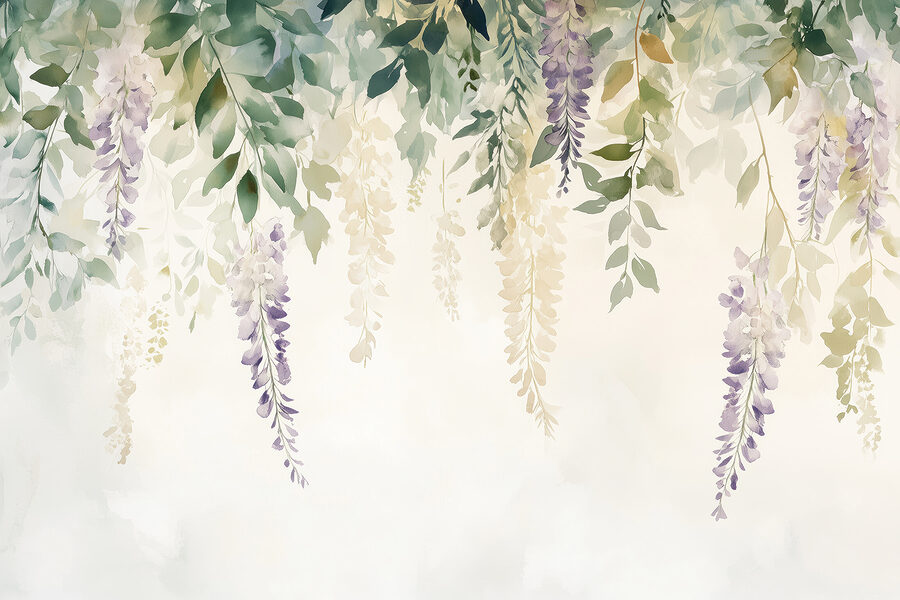Peinture de fleurs et de feuilles