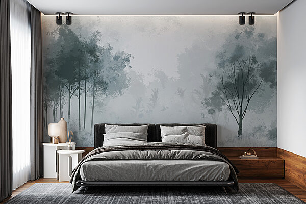 Papier peint Forêt brumeuse avec des arbres (UGS : w01564v1) Papier peint Papier peint Forêt brumeuse avec des arbres (UGS : w01564v1)