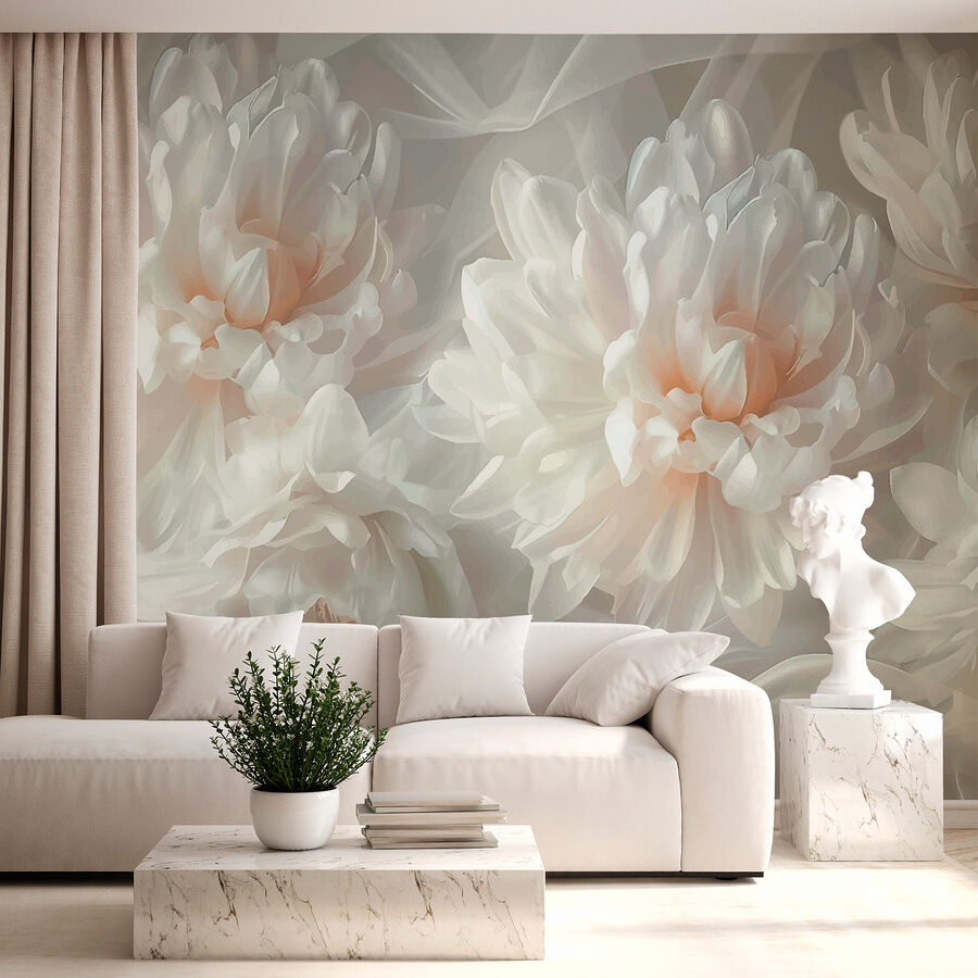 Groupe de fleurs blanches