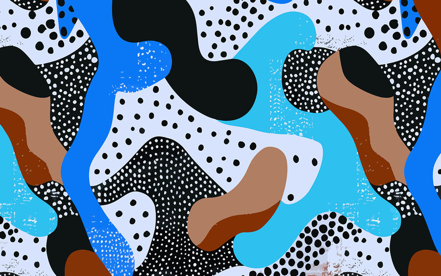 Papier peint Motif coloré avec des points et des taches – Image 3