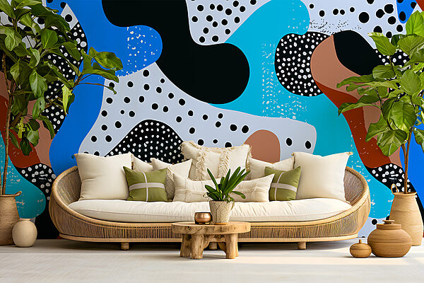 Motif coloré avec des points et des taches Motif coloré avec des points et des taches